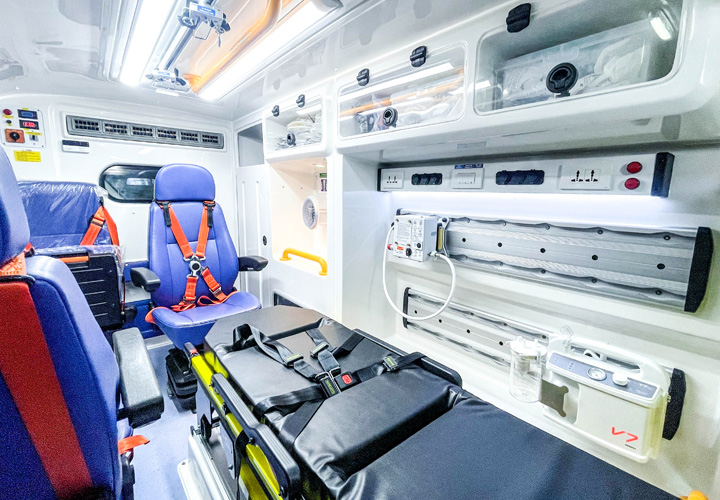 Inside Ambulance Van