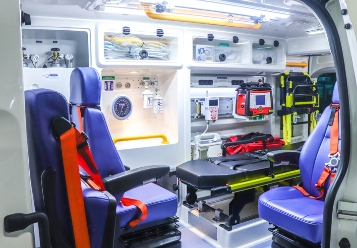 Inside Ambulance Van